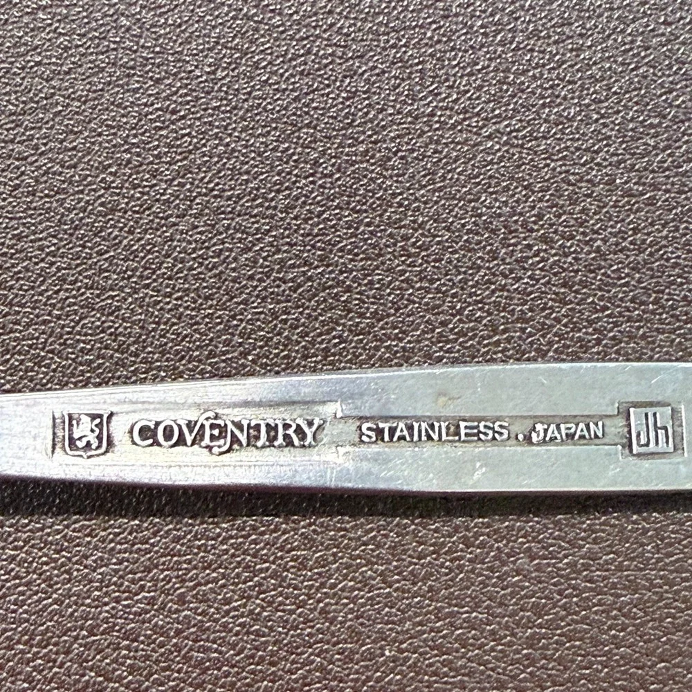Coventry‎ Stainless Japan Floral Jam Jelly Spoon Notched Leaf Bowl 6 Inch